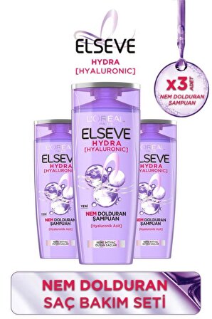 Elseve Hydra [hyaluronic] Nem Dolduran Şampuan 390 Ml 3'lü Set